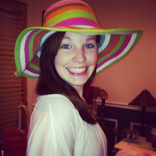 new @katespadeny hat from mom and future hubby! honeymoon, here we come! #katespadeny #love #summer