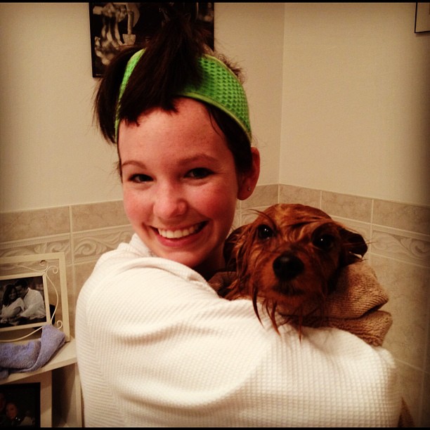 pretty sure I was more excited than she was about spa night