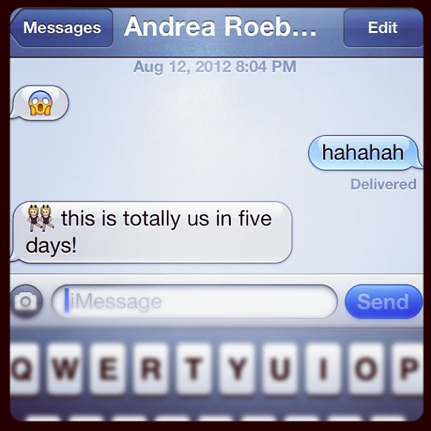 quite possibly the best text of the weekend! @andrearoebuck