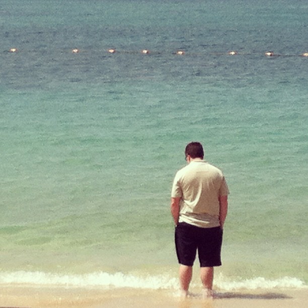 @seanhenri and his heartfelt goodbye to saint lucia. (looking for coral/shells)