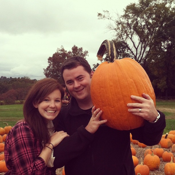 pumpkin picking with my pumpkin!