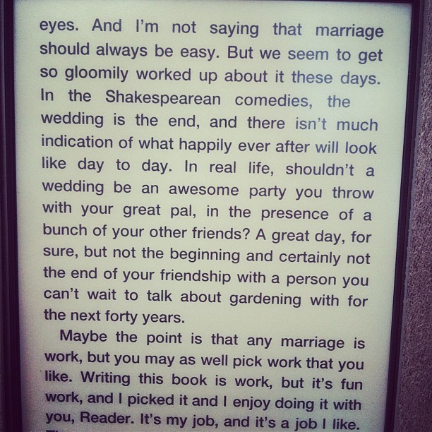 love reading this whole on our honeymoon! thanks, @mindykaling, you rock. :) #iseveryonehangingoutwithoutme