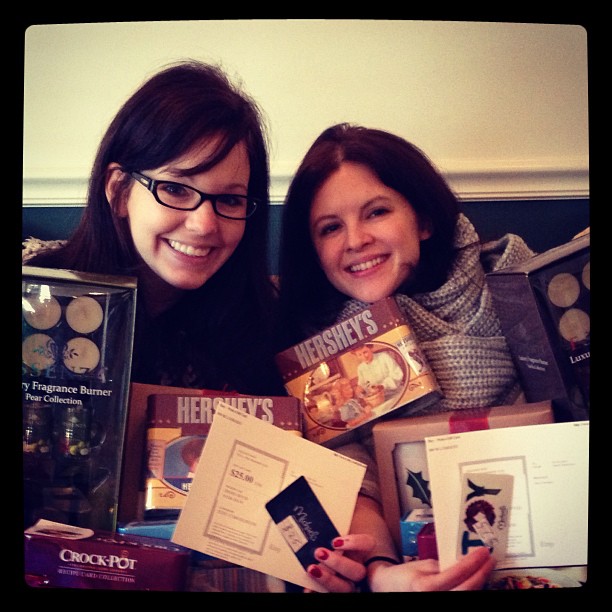 sisters with matching gifts!