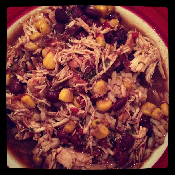 santa fe crockpot chicken #spicy #healthy #attemptingtocook