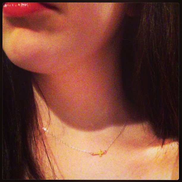 pretty new necklace with my gift certificate for etsy from my inlaws ! :) #sideways #cross #twotone
