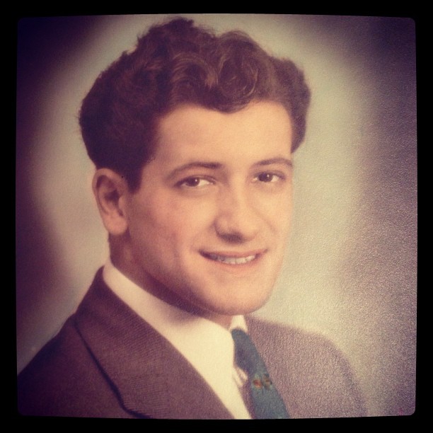 portrait my papa signed for my nana before he went to war..."to no one but the best. all my love, johnny" #ohmyheart #studmuffin