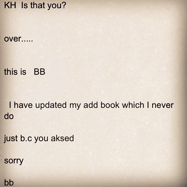 love that godfather of mine. yes, bb, it's me, kh. cc: @barbmbutler