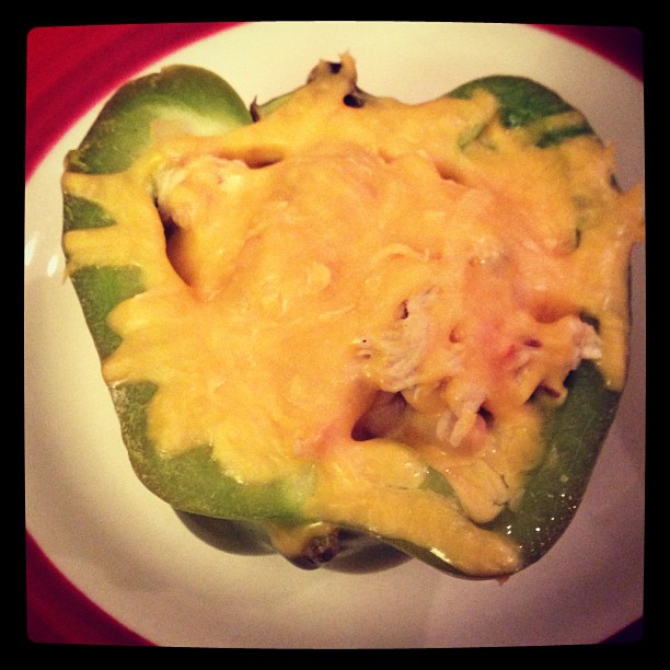 stuffed peppers! #healthy #chickenandveggies