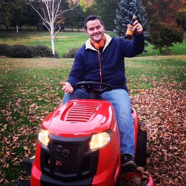 hey, @seanhenri, we have a yard! #helovesit #firsttractorride