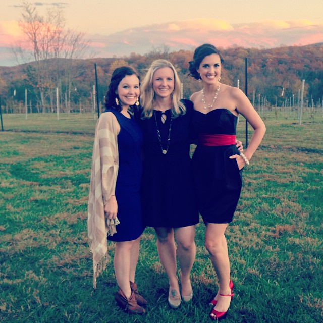 beautiful vineyard wedding at sunset, with sweet friends ? @lorihawkins
