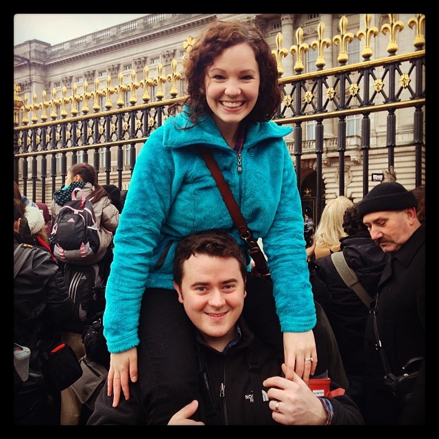 carrying me so I could see the changing of the guard. he must love me or something :)