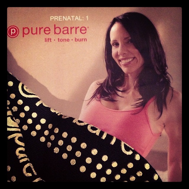 come to mama. #purebarre #prenatalworkout