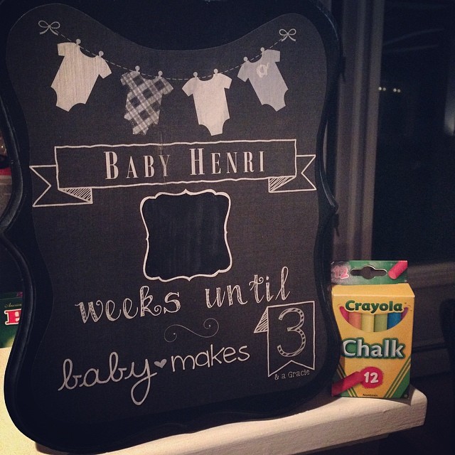 absolutely love this!! thank you SO much, @mlc914 and joe! you two are so sweet!!!!! (please note: "...until a baby makes 3 and a Gracie") ?