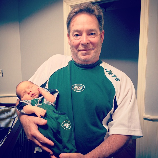 b's very first jet game. just love these two :)