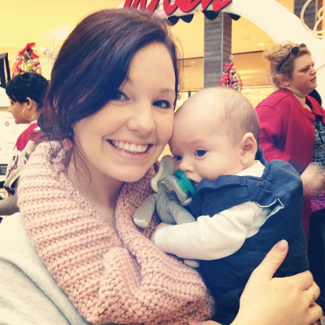waiting for santa with my buddy!