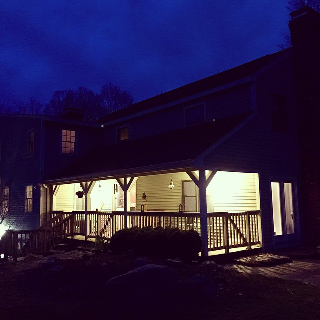 I came home last night to a huge surprise! our porch is fenced and gated in, thanks to some sneaky planning by my amazing husband! so happy!!!