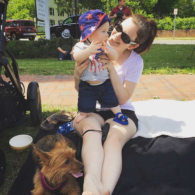 Brian's first parade!  #gracieandbrian