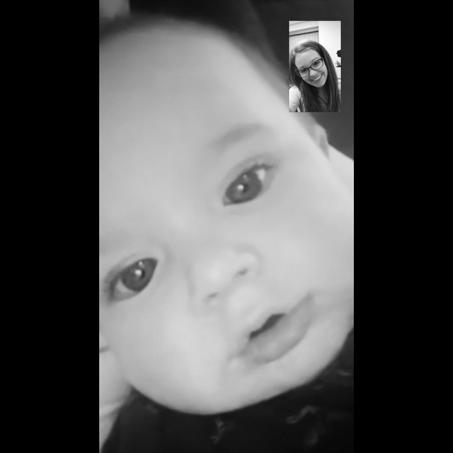 bedtime facetime with this cutie #16hourshift #sleepysquishface
